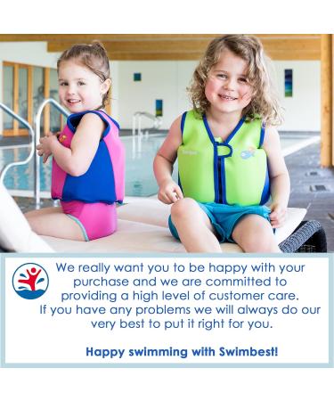 SwimBest Baby Wetsuit - Neoprene Baby Swimming Costume 12-24 Months, 50+ UV Protection, Blue/Lime - Buy Online on GoSupps.com