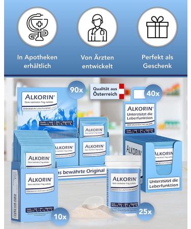 Alkorin 40 Sachets - Electrolyte Powder for Liver Support with Choline Magnesium Zinc & B Vitamins | 1 Pack - Buy Online on GoSupps.com