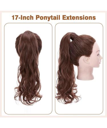 Shop Tess Ponytail Extension - 40cm Dark Red-Brown Wavy Braid | Premium 90g Long Hair Extensions for International Shipping - Buy Online on GoSupps.com