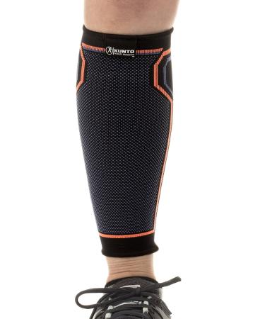 Calf Compression Sleeve by Kunto Fitness | Improve Blood Circulation & Reduce Leg Swelling | Large Multicolour - Shin Splints Relief - Buy Online on GoSupps.com