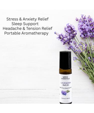 AIYE Essentials Pure Lavender Roll-On 100% Pure Essential Oil 0.34 oz Portable Wellness for Sleep and Relaxation with Easy Application - Buy Online on GoSupps.com