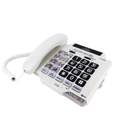 ClearSounds CSC500 Amplified Landline Phone with Speakerphone and Photo Frame Buttons - Up to 30dB Amplification, T-Coil Hearing Aid Compatible