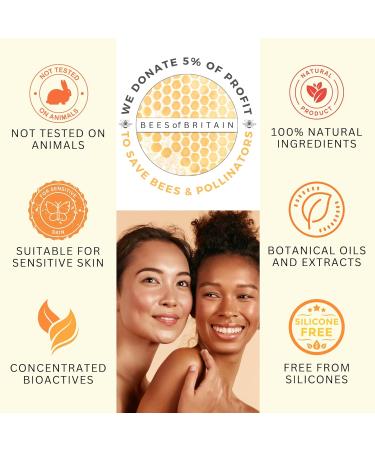 BEES of BRITAIN - 100% Natural Lip Balm - Shea Cocoa Butter Beeswax Mint. Repairs Soothes Hydrates. We Donate 5% of our Profit to Save Bees + Pollinators. 30ml - Buy Online on GoSupps.com