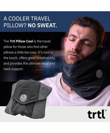 Trtl Travel Cushion Neck Support Pillow - Cool Comfortable & Breathable - Perfect for Adults - Lightweight Black/Gray - Buy Online on GoSupps.com