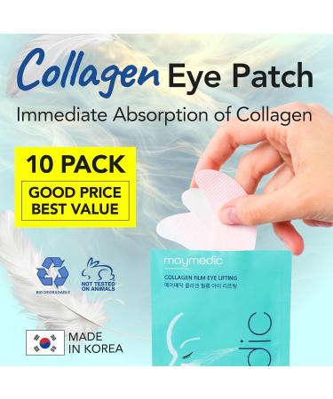 Collagen Eye Patches - Hydrating Anti-Aging Treatment for Dark Circles & Puffiness | Korean Skincare 10 pcs - Buy Online on GoSupps.com
