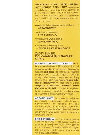 Eveline Cosmetics Gold Lift Expert Eye/Lip Cream 50+/70+ 15 ml - Anti-Aging Firming & Hydrating - International Shipping Available - Buy Online on GoSupps.com