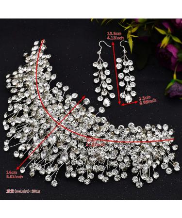 Silver Rhinestone Wedding Headpiece - Handmade Bridal Headband for Women - Buy Online on GoSupps.com