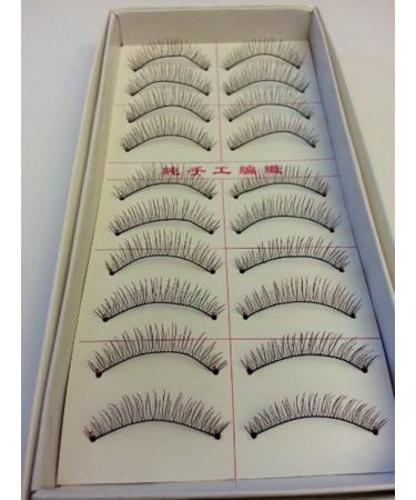 Careforyou 10 Pairs Taiwan False Eyelashes - Long Natural Handmade Cross Style #216 | Soft Makeup for Stunning Eyes - Buy Online on GoSupps.com