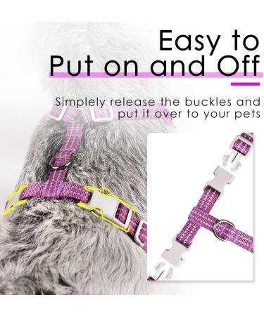 Thinkpet No-Pull Dog Harness - Breathable Adjustable Safety Harness for Small Medium & Large Dogs - Soft Reflective Padded - Purple (1 Pack) - Buy Online on GoSupps.com