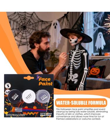  Raypontia Body Paint for Skin Washable Makeup Cream | 3-Color Water-Soluble Face Makeup Kit | For Adult Cosplay Sporting Events Clown Skeleton - Buy Online on GoSupps.com