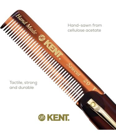 Kent 20T 100mm Fine Toothed Mens Folding Pocket Hair Comb (PACK OF 1) 1 Pack - Buy Online on GoSupps.com