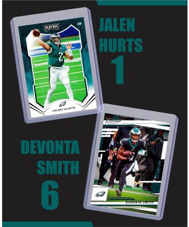Philadelphia Eagles Cards: Jalen Hurts  A.J. Brown  Devonta Smith  Dallas Goedert  Miles Sanders  Donovan McNabb  LeSean McCoy ASSORTED Football Stars & Legends Trading Card & Wristbands Bundle - Buy Online on GoSupps.com