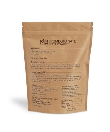 MB Herbals Pomegranate Peel Powder 227g - Natural Skin Antioxidant | External Use - Buy Online on GoSupps.com