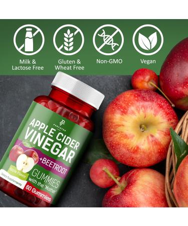 Perfotek Apple Cider Vinegar Gummies - Keto Non-GMO Vegan Gluten-Free - 60 Count Natural Apple Flavor - Buy Online on GoSupps.com