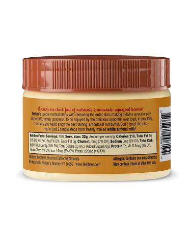Wellbees White Blanched Almond Butter - 12 oz. | Smooth and Creamy Almond Spread - Buy Online on GoSupps.com