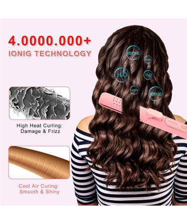 Pro 360 Airflow Hair Straightener & Curling Iron 2-in-1 | Titanium Flat Iron for Long-Lasting Curls & Straight Styles | Dual Voltage & Adjustable Temps | Perfect Hair Styling Tool - Buy Online on GoSupps.com