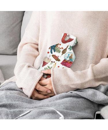 Christmas Hot Water Bottle with Plush Cover - Hand Warmer for Adults & Children | 26.5x15.3cm - Buy Online on GoSupps.com