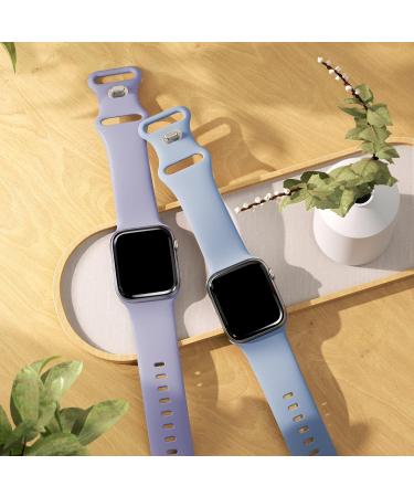 ZALAVER 6 Pack Silicone Bands for Apple Watch 38mm/40mm/41mm - Ultra Series Compatible with iWatch 8 7 6 5 4 3 2 1 SE - Men Women Sport Strap in White/PinkSand/Green/Blue/Lavender/Starlight - Buy Online on GoSupps.com