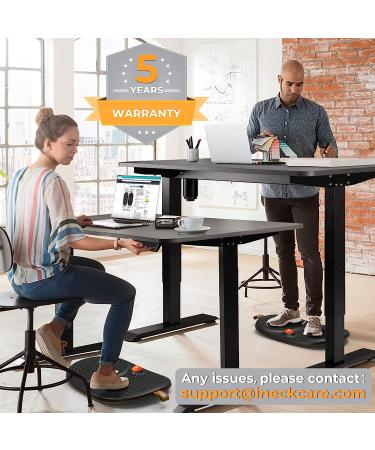 Standing Desk Mat Balance Board with Rollerball  Wooden Wobble Anti Fatigue Mat Ergonomic Design  Office Comfort Floor Mat to Relieve Foot  Knee  and Back Pain  Non-Slip Bottom A: Medium Black ( 21 Inch ) - Buy Online on GoSupps.com