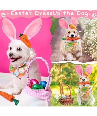Easter Dog Costume Set: Bunny Ears Headband, Eggs Bandana, Rabbit Chew Toys - Medium to Large Dogs - Easter Party Gifts - Accessories (NO-LED) - Buy Online on GoSupps.com
