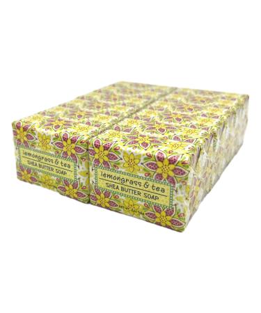 Lemongrass and Tea Shea Butter Soap Set of 12 Bars 2 Ounces Each