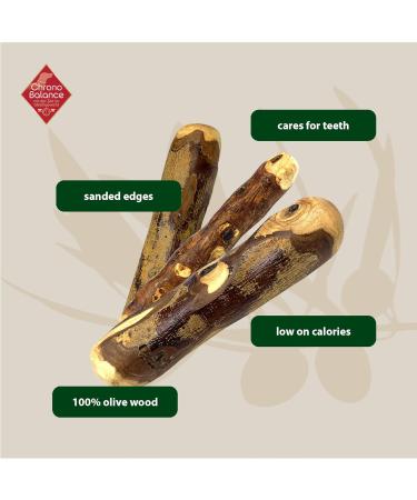 Chronobalance Olive Wood Chewing Bones for Dogs | Durable Natural Dental Care Treats | 1 Piece - Buy Online on GoSupps.com