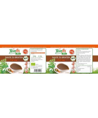 Buy Feinfix Organic Sauce to Fry 270g | Lactose-Free & Vegan Powder for Gravy Vegetable Roast Grilling & Pasta Sauce - International Shipping Available  - Buy Online on GoSupps.com