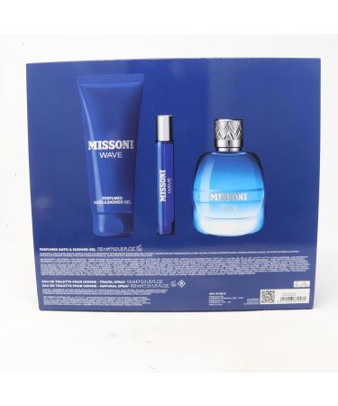 Missoni Wave Pour Homme Eau De Toilette 100ml Eau De Toillete 10ml And Shower Gel 150ml - Buy Online on GoSupps.com