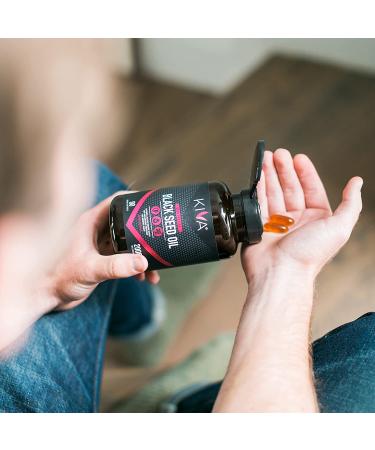 Kiva Black Seed Oil Softgel Capsules | 2000mg High Thymoquinone | Antioxidant Rich | 100% Pure Cold-Pressed Nigella Sativa | Raw Vegan - 60 Capsules - Buy Online on GoSupps.com