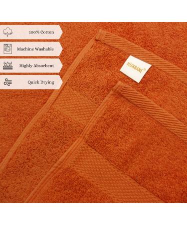HURBANE HOME Pure Cotton Beach Towels 2 Piece Set - 35 x 70 Prewashed Soft Peshtamal Bath Towels - Oversized, Durable, and Super Absorbent - Burnt Orange - Buy Online on GoSupps.com
