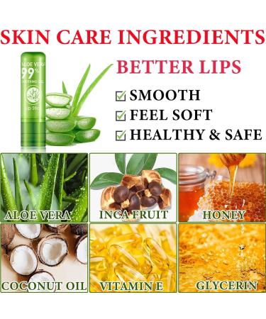 5 Pcs Aloe Vera Color Changing Lipstick - Long-Lasting Moisturizing Lip Gloss for Women | Magic PH Temperature Lip Balm - Buy Online on GoSupps.com
