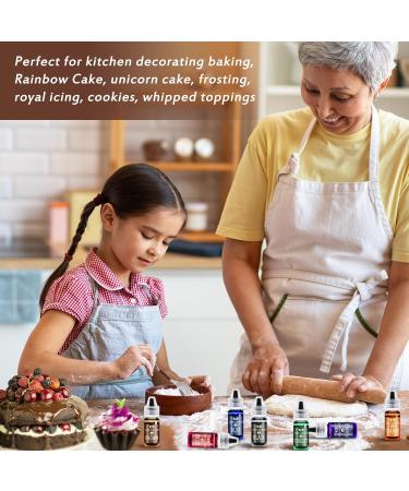 Fat-Soluble Food Coloring for Chocolate - 10 Pack Oil-Based Liquid Colors for Baking Fondant Cakes & Cookies | 6ml Each - Buy Online on GoSupps.com