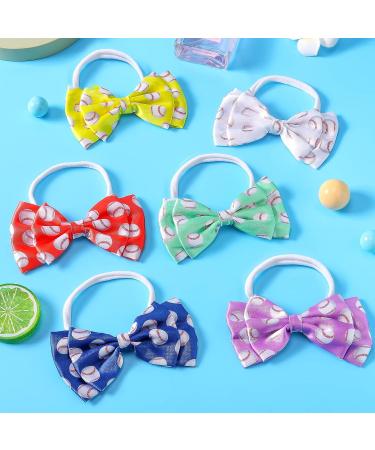 Girls Baseball Headband with Bows 6 Pcs - Elastic Hairbands for Kids - Sports Themed Birthday Party Supplies - Buy Online on GoSupps.com