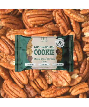 ChipMonk GLP-1 Boosting Cookies - Chocolate Chip Pecan (12 Pack) Low Carb Gluten-Free High Protein Healthy GLP-1 Boosting Sweet Snack with 7g Protein and 7g Dietary Fiber - Buy Online on GoSupps.com