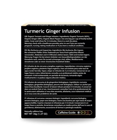 Buddha Teas Organic Turmeric Ginger Tea - USDA Organic, OU Kosher, 18 Bleach-Free Bags - Buy Online on GoSupps.com