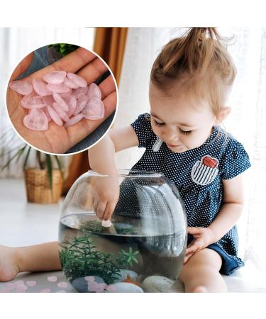 Crazyfly 20Pcs Rose Quartz Heart Stones Set | Colorful Healing Crystals for Meditation & Chakra Energy - Buy Online on GoSupps.com