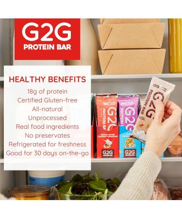G2G Protein Bar Almond Oatmeal Cookie Real Food Ingredients Refrigerated for Freshness Healthy Snack Delicious Meal Replacement Gluten-Free 32 Count (4 Packs of 8) Almond Cookie Dough Raisin 1 count (Pack of 32) - Buy Online on GoSupps.com