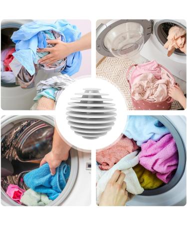 Laundry Balls For Dryer - Hair Remover For Laundry - Spherical Vane Eco-friendly Hair Catcher Balls Anti-tangling Reusable Washing Ball For Enhancing Your Machine Cleaning Power White - Buy Online on GoSupps.com