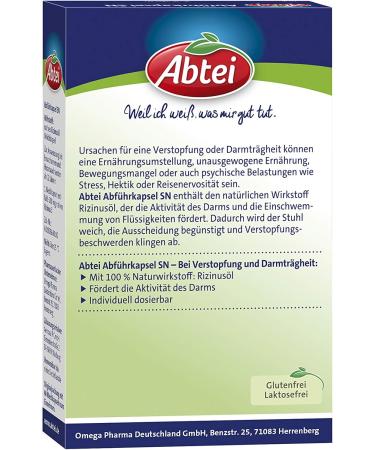 Abbey Slot Capsules - Natural Constipation Relief & Intestinal Support with Herbal Castor Oil - 40 Soft Capsules (2 Pack) - International Shipping Available - Buy Online on GoSupps.com