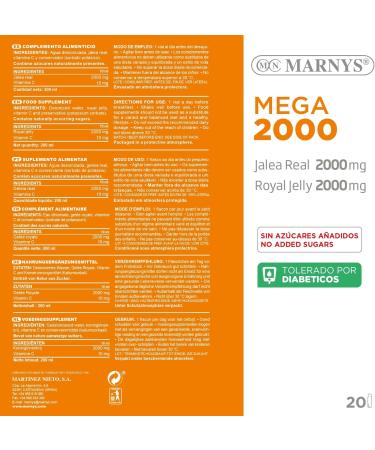 Marnys Mega Royal Jelly 20 vials x 2000 mg - Buy Online on GoSupps.com
