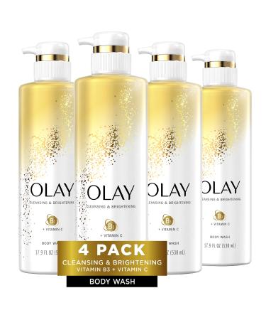 Olay Body Wash with Vitamin C and Vitamin B3, Cleansing & Brightening, 17.9 Fl Oz (Pack of 4) Olay Vitamin C Premium Body Wash