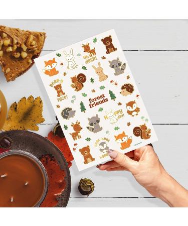 Woodland Animal Temporary Tattoos - 42 Glitter Styles | Forest Friends Party Supplies - Buy Online on GoSupps.com