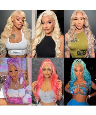 26 613 Blonde Body Wave Lace Front Wig Human Hair 13x4 - Pre Plucked with Baby Hair - 150% Density Brazilian Lace Frontal Wig for Women - Buy Online on GoSupps.com