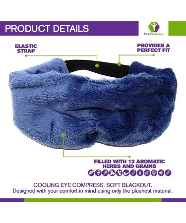 Soft Blackout Cooling Eye Compress: Natural Aromatherapy for Stress Relief - Wearable Tension Migraine & Headache Relief - Long Lasting Cooling Therapy - Buy Online on GoSupps.com