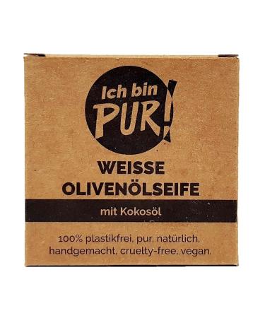 Ibinpur White Olive Oil Soap 2x90g - Natural Perfume-Free Allergen-Free Nourishing Soap for Skin Hair & Shave - Eco-Friendly Plastic-Free Packaging - Buy Online on GoSupps.com