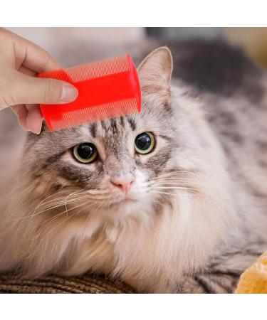 Molain Cat Dog Flea Comb Set - 4 Piece Tear Stain Remover & Grooming Tool for Pets - Red - Buy Online on GoSupps.com