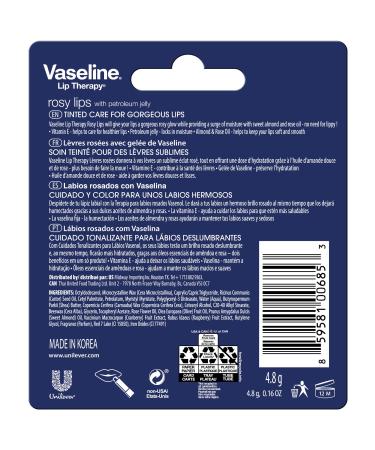 Vaseline Lip Therapy Rosy Lips - Hydrating Lip Balm Pack of 8 | Moisturizing Stick for Dry Lips - 0.16 Oz Each - Buy Online on GoSupps.com