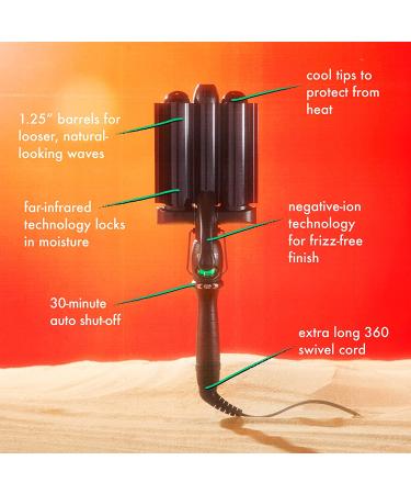 Amika High Tide Jumbo Deep Hair Waver - Create Effortless Waves - Buy Online on GoSupps.com