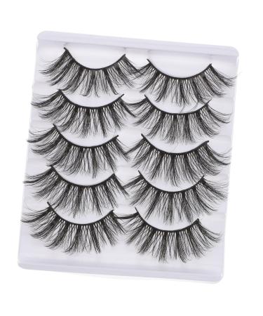 minkissy 1 Box Fake Eyelashes Natural False Lashes Faux Wispy Eyelashes Puffy Stickers Makeup Stickers Colored Stickers Artificial False Eyelash Fluffy Fake Lash 5d Fiber Lengthen 3d Extend