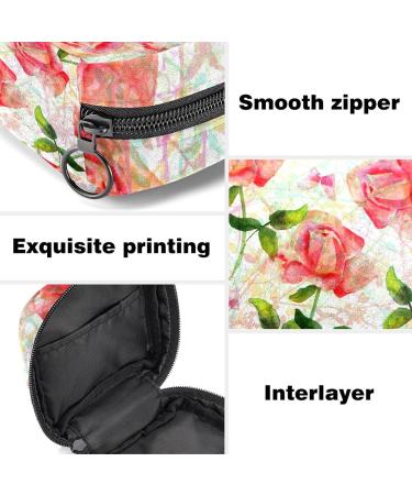 Menstrual Bag with Zipper for Women & Girls - Blooming Roses & Butterflies | Eco-Friendly & Stylish - Buy Online on GoSupps.com